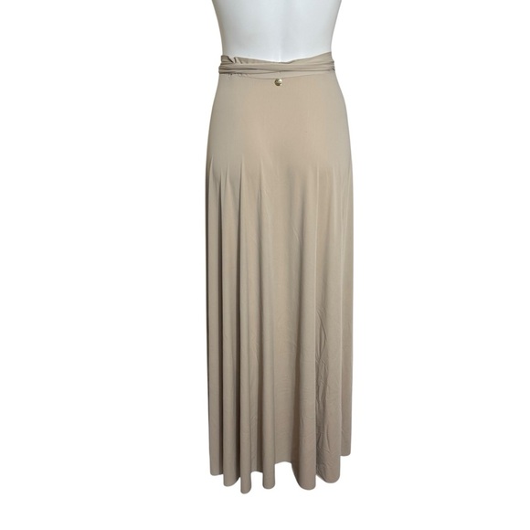 La Vie neutral maxi wrap skirt scandi girl euro chic capsule wardrobe one size - Picture 2 of 3